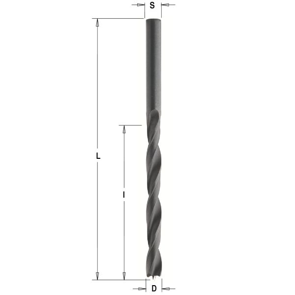 Фото 2,5x30x57 Z=2 S=2,5 RH Сверло СМТ спиральное в интернет-магазине ToolHaus.ru